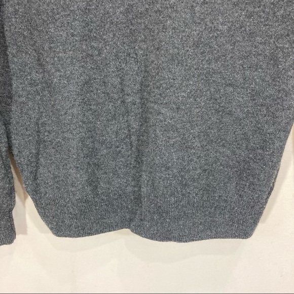 J.Crew 100% Cashmere VNeck Sweater Dark Grey Sz Small Fall Winter Cozy - Picture 5 of 10